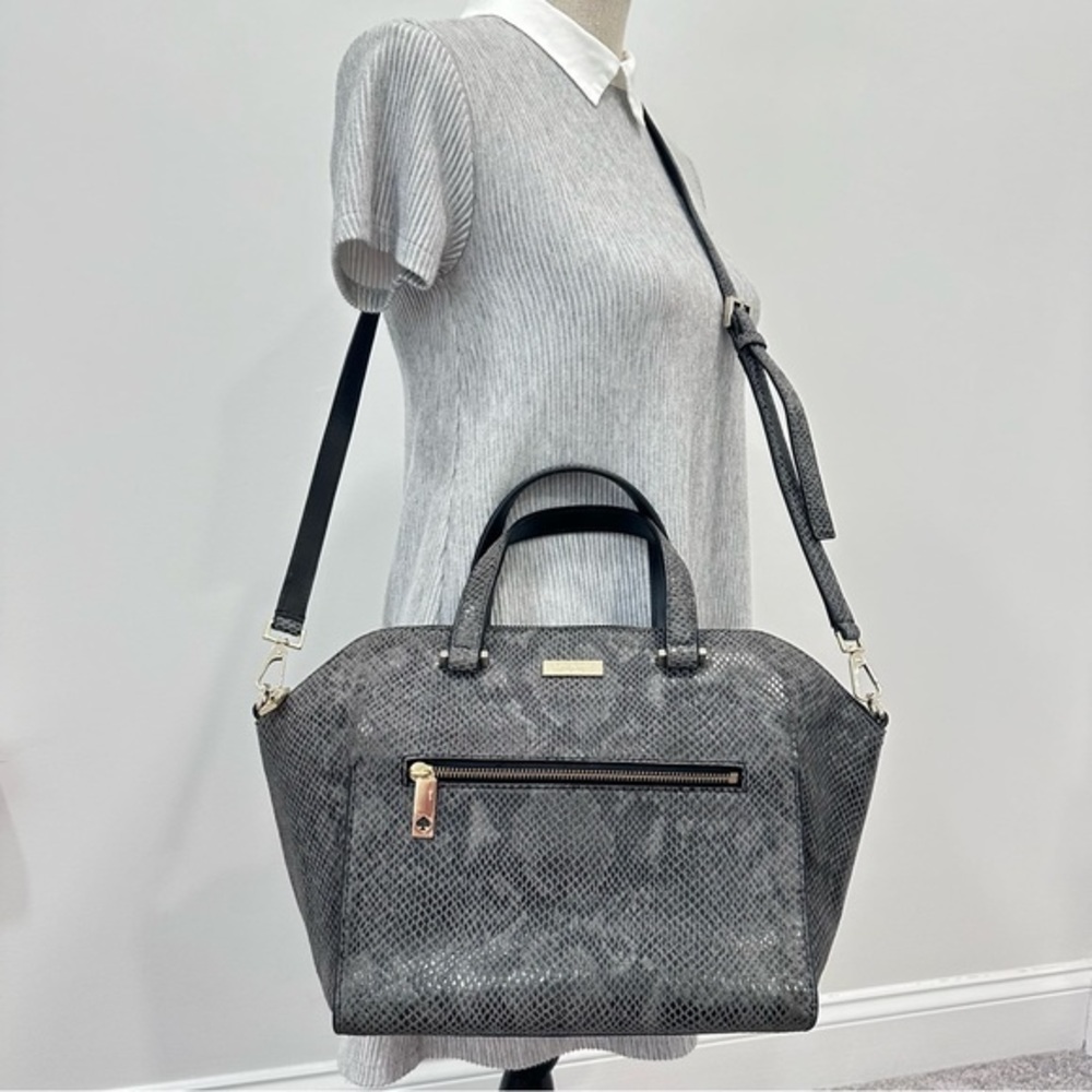 Kate Spade Parliament Square Exotic Savannah Satchel Bag In Snakeskin